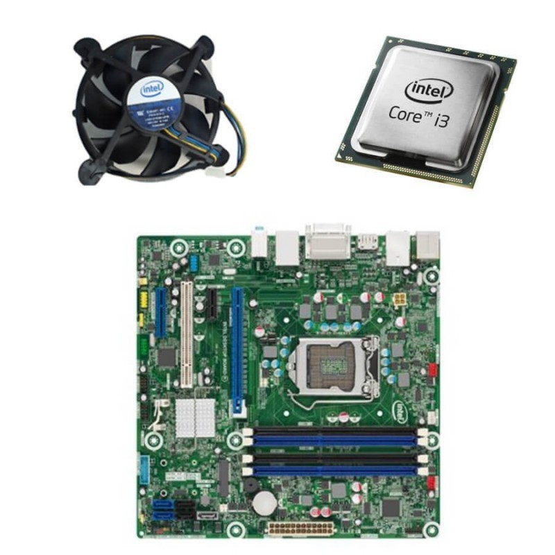 Kit placa de baza second hand Intel DQ77MK, Intel i3-2100, Cooler