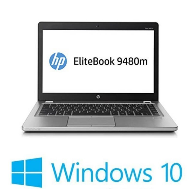 Laptop refurbished HP EliteBook Folio 9480m, Core i5 4310u, 250GB HDD, Win 10 Home