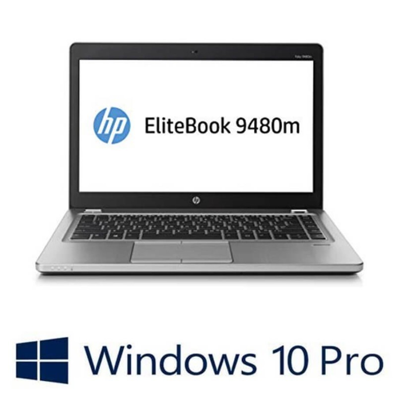 Laptop refurbished HP EliteBook Folio 9480m, Core i5 4310u, 250GB HDD, Win 10 Pro
