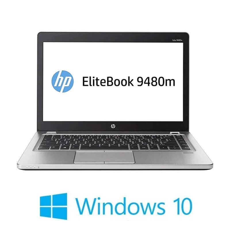 Laptop HP EliteBook Folio 9480m, Core i7-4600U, Win 10 Home