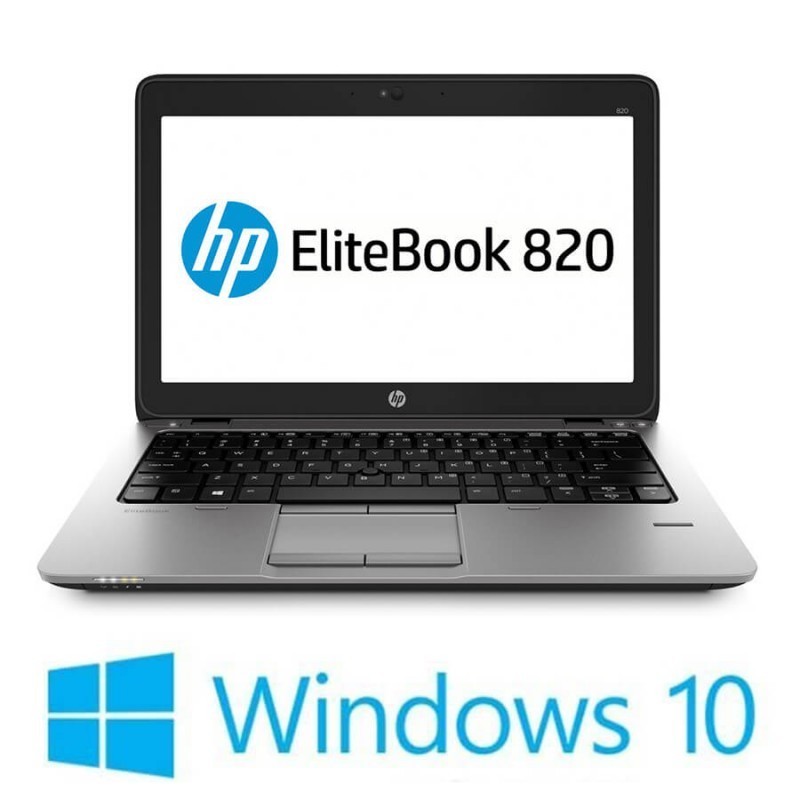 Laptop Refurbished HP EliteBook 820 G1, i5-4300U, Win 10 Home