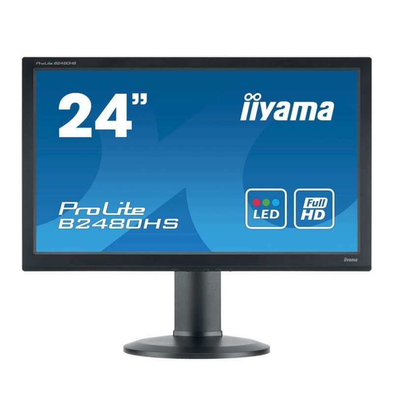 Monitoare Second Hand LED 24 inci Iiyama ProLite B2480HS, Grad B