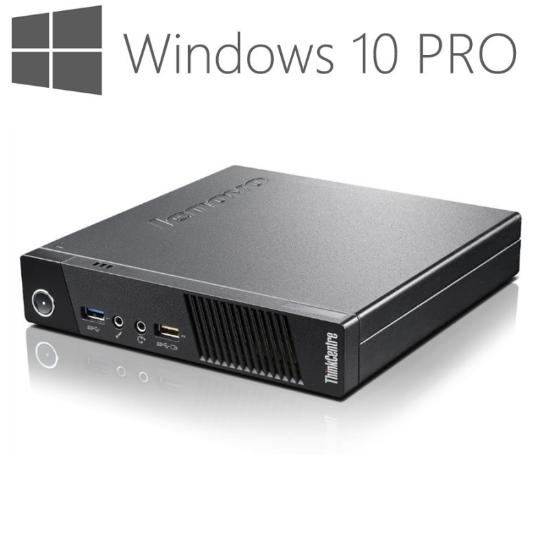 PC Refurbished Lenovo M73 Tiny Desktop, DVD Writer, Wi-Fi, Dual Core i3-4130T, Win 10 Pro
