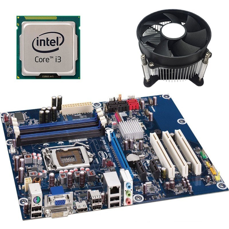 Kit Placa de Baza Refurbished Intel DH55HC, Dual Core i3-550, Cooler