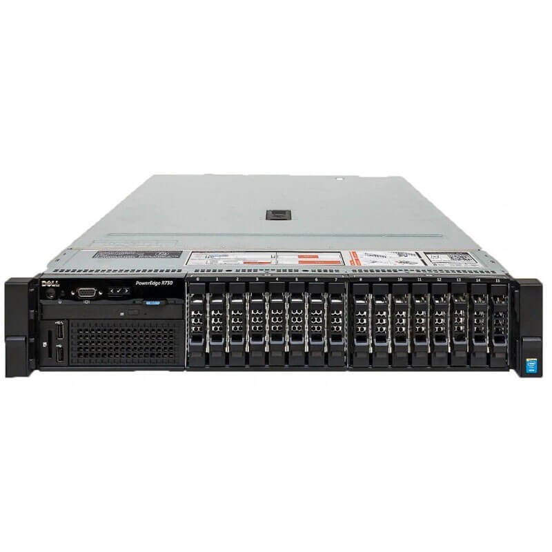 Server Refurbished Dell PowerEdge R730, 2 x E5-2640 v3 Octa Core, 64GB DDR4, 4 x 600GB SSD