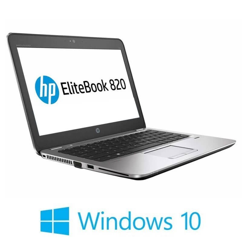 Laptop Refurbished HP EliteBook 820 G3, Intel i5-6200U, SSD, Windows 10 Home