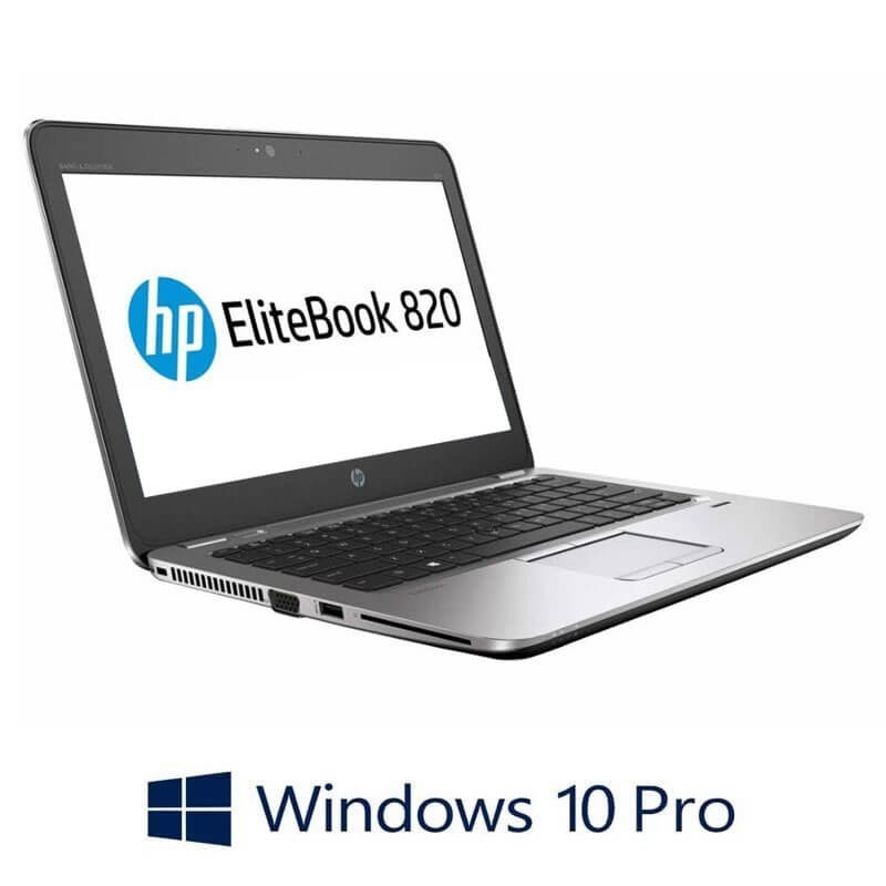 Laptop Refurbished HP EliteBook 820 G3, Intel i5-6200U, SSD, Windows 10 Pro