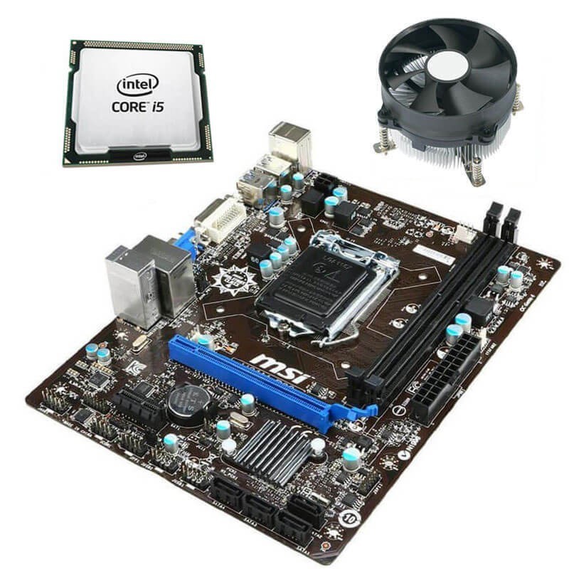 Kit Placa de Baza Refurbished MSI H81M-P33, Intel Quad Core i5-4430, Cooler