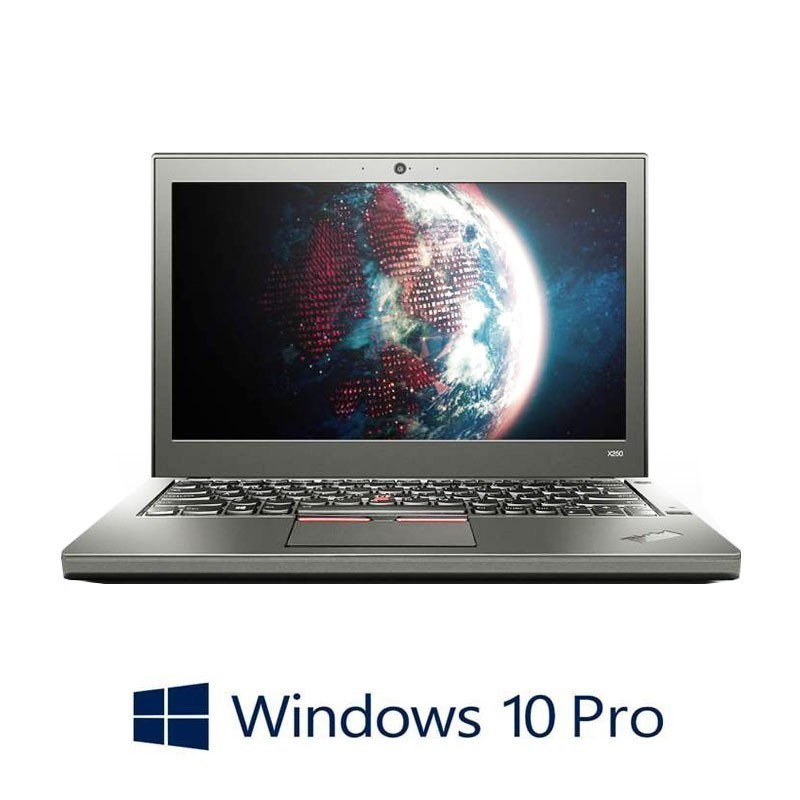 Laptopuri Lenovo ThinkPad X250, i7-5600U, FHD, Webcam, Win 10 Pro