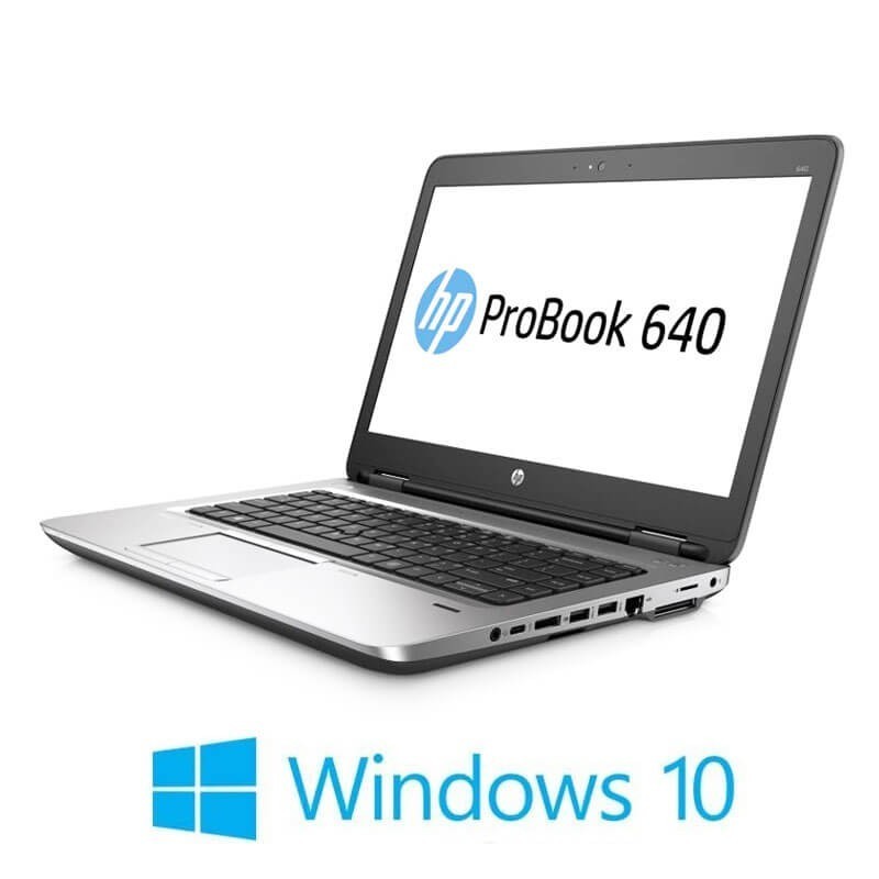 Laptopuri HP ProBook 640 G2, Core i3-6100U, SSD, Webcam, Win 10 Home