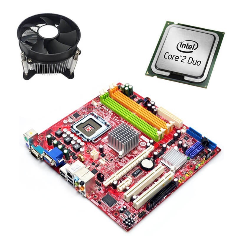 Kit Placa de Baza MSI G31M2 V2, Intel Core 2 Duo E4600, Cooler