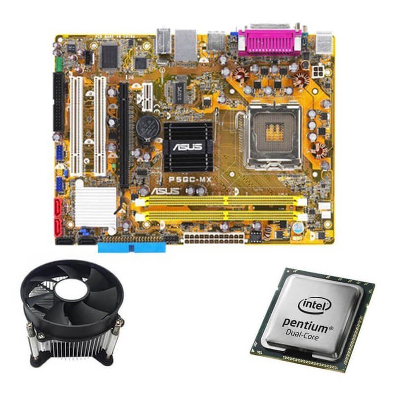 Kit Placa de Baza Asus P5GC-MX/S, Intel Dual Core E2140, Cooler