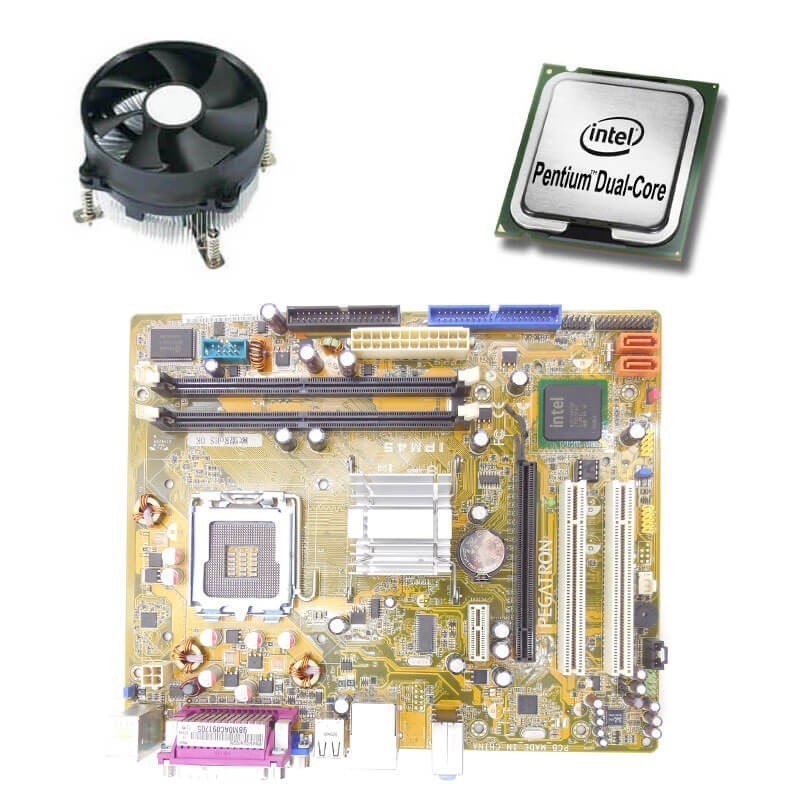 Kit Placa de Baza Pegatron IPM45, Intel Dual Core E2220, Cooler