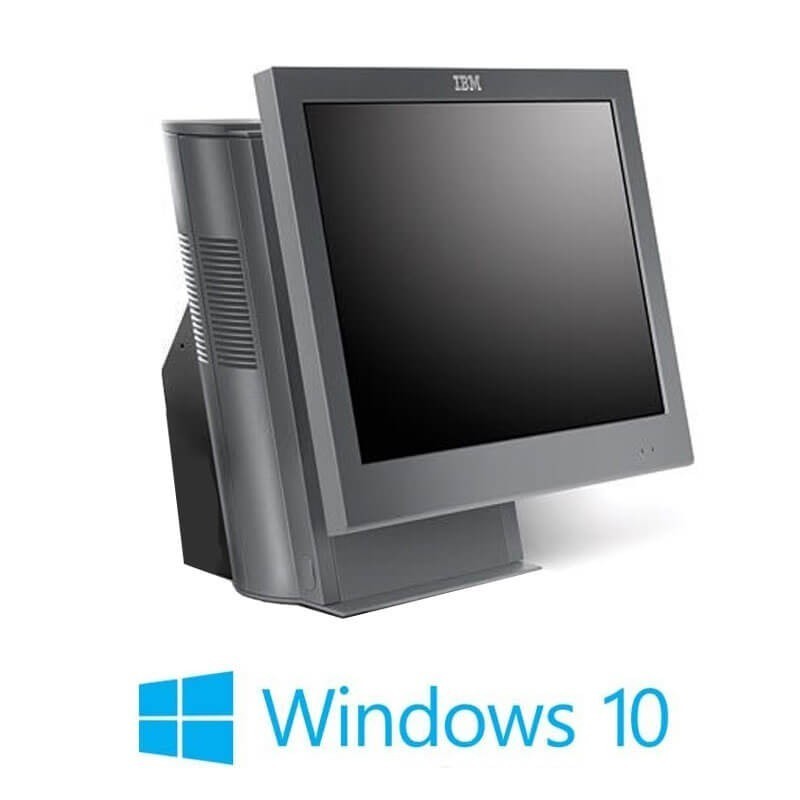 Sistem POS IBM SurePOS 4852-E66, Core 2 Quad Q8300, SSD, 15 inci, Windows 10 Home