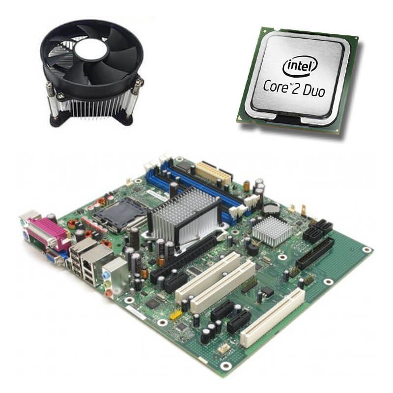 Kit Placa de Baza Intel DG965RY, Intel Core 2 Duo E6400, Cooler
