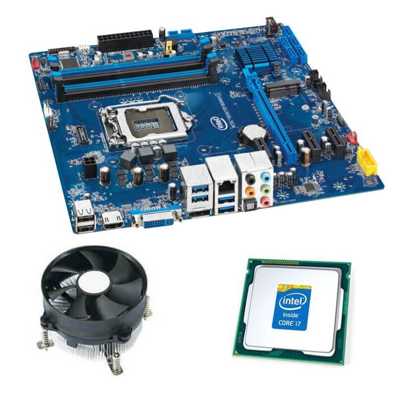 Kit Placa de Baza Intel DH87RL, Intel Quad Core i7-4770, Cooler