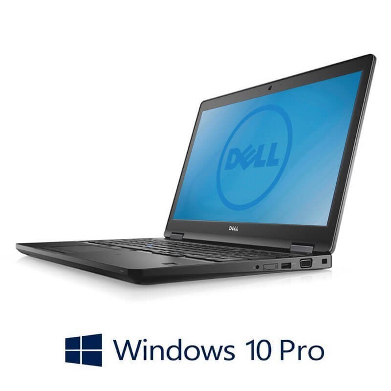 Laptop Dell Latitude 5580, Intel i5-6300U, 256GB SSD, 15.6 inci , Webcam, Win 10 Pro