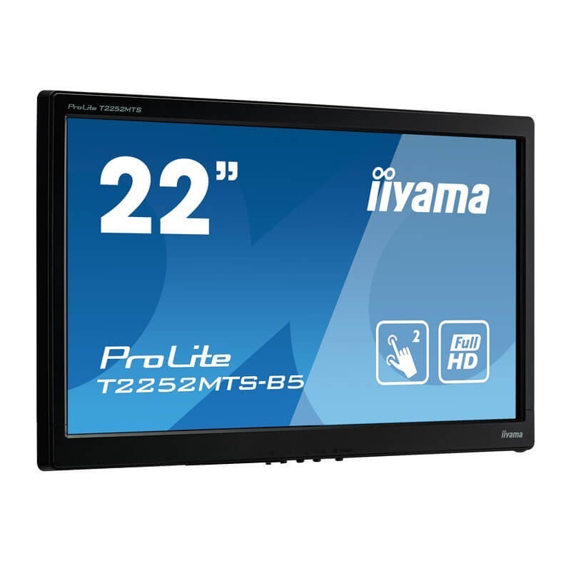 Monitoare Touchscreen Iiyama ProLite T2252MTS-B1, 21.5 inci Full HD LED