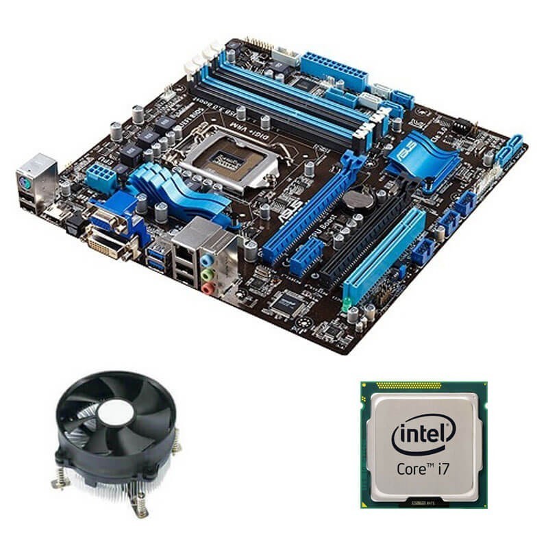 Kit Placa de Baza Asus P8Z77-M, Intel Quad Core i7-3770, Cooler