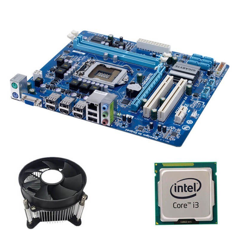 Kit Placa de Baza Gigabyte GA-H55M-S2, Intel Core i3-540, Cooler