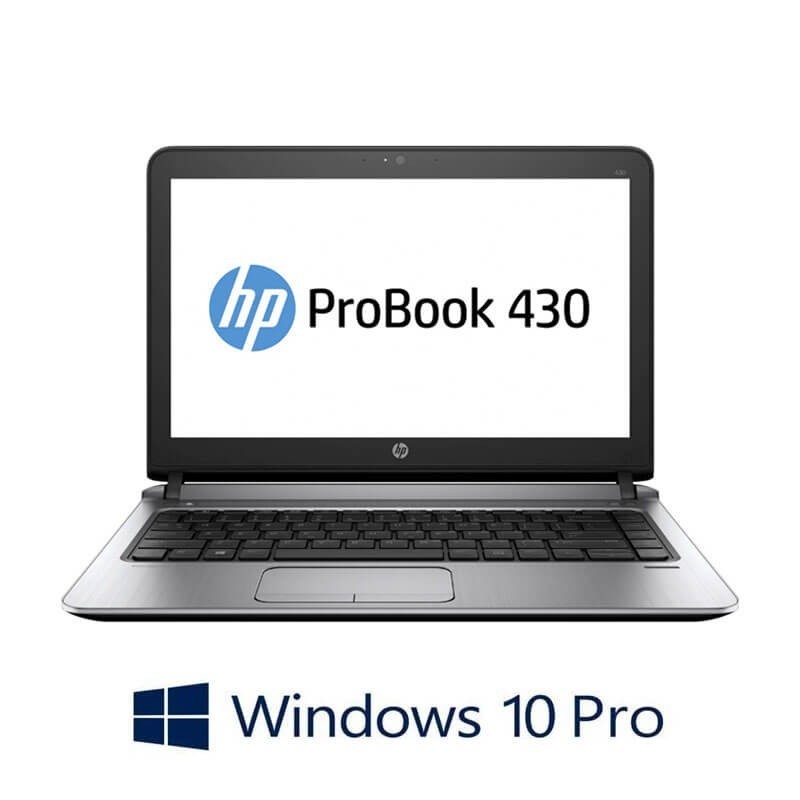 Laptopuri HP ProBook 430 G3, i5-6200U, 256GB SSD M.2, 13.3 inci, Webcam, Win 10 Pro