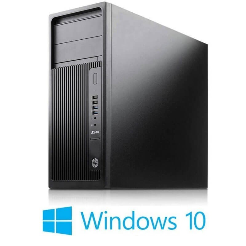 Workstation HP Z240 Tower, Core i7-6700, 512GB SSD, Quadro P4000 8GB, Win 10 Home