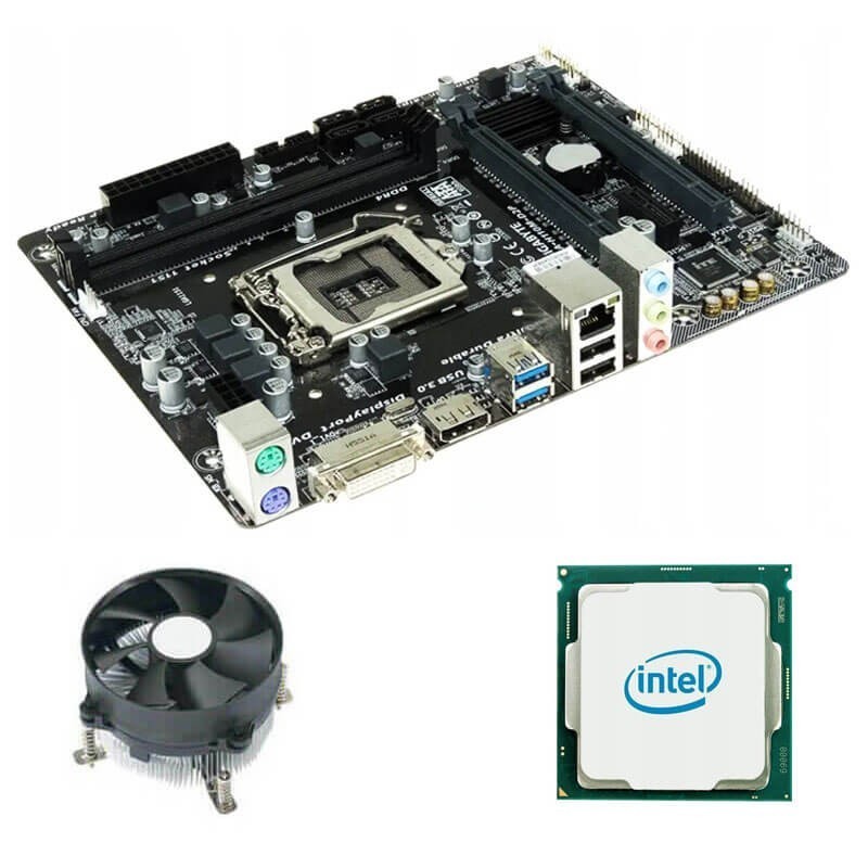 Kit Placa de Baza Gigabyte GA-H110M-D2P, Intel Quad Core i5-6500, Cooler