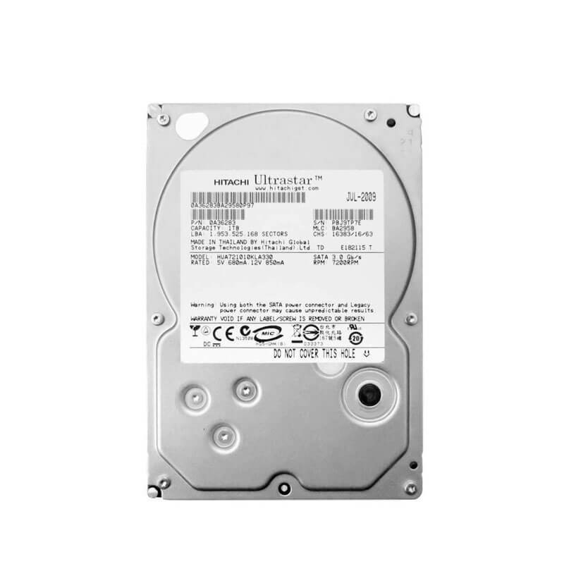 Hard Disk Hitachi HUA721010KLA330, 1TB SATA2 3Gb/s, 7.2K RPM, 32MB Cache