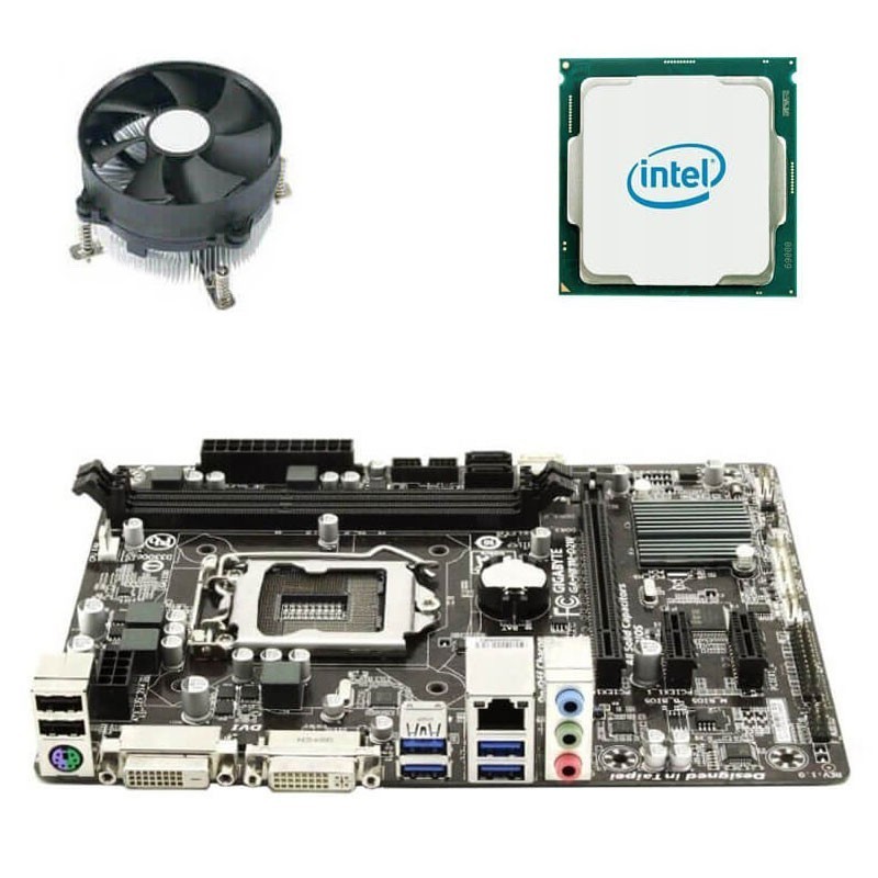 Kit Placa de Baza Gigabyte GA-H81M-D2W, Intel Dual Core G3220, Cooler