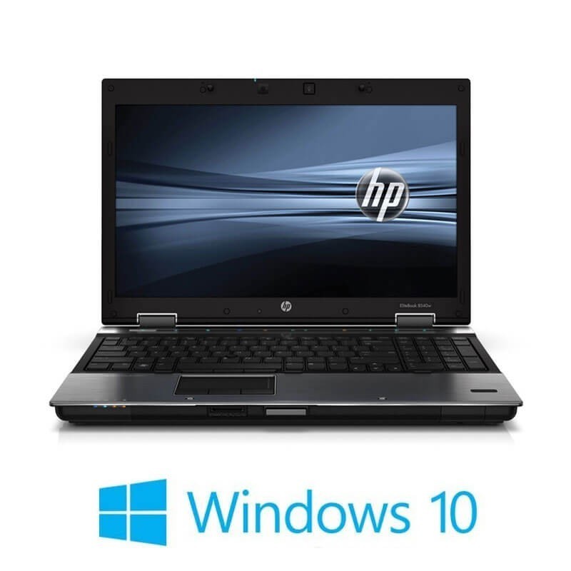 Laptop HP EliteBook 8540w, i5-520M, SSD, 15.6 inci, Quadro FX 880M 1GB, Win 10 Home