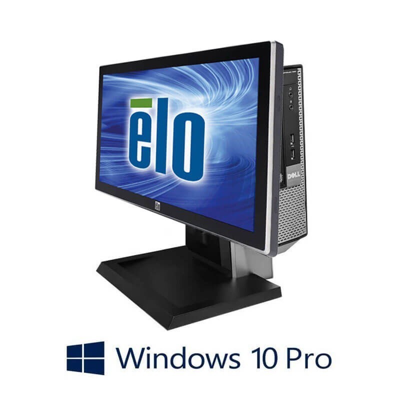 Sistem POS Dell OptiPlex 9020 USFF, Quad Core i5-4570S, SSD, ELO 1519L, Win 10 Pro