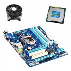 Kit Placa de Baza Gigabyte GA-B75M-D3H, Intel Core i3-3220, Cooler