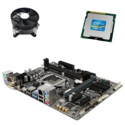 Kit Placa de Baza Gigabyte GA-H110M-S2H, Intel Core i3-7100, Cooler