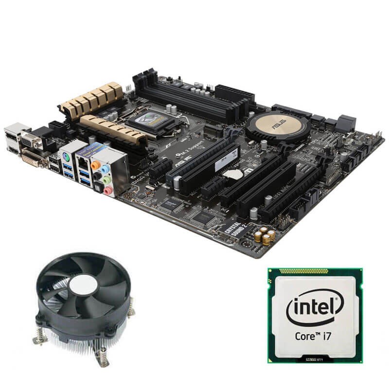 Kit Placa de Baza Asus Z97A, Intel Quad Core i74770S, Cooler