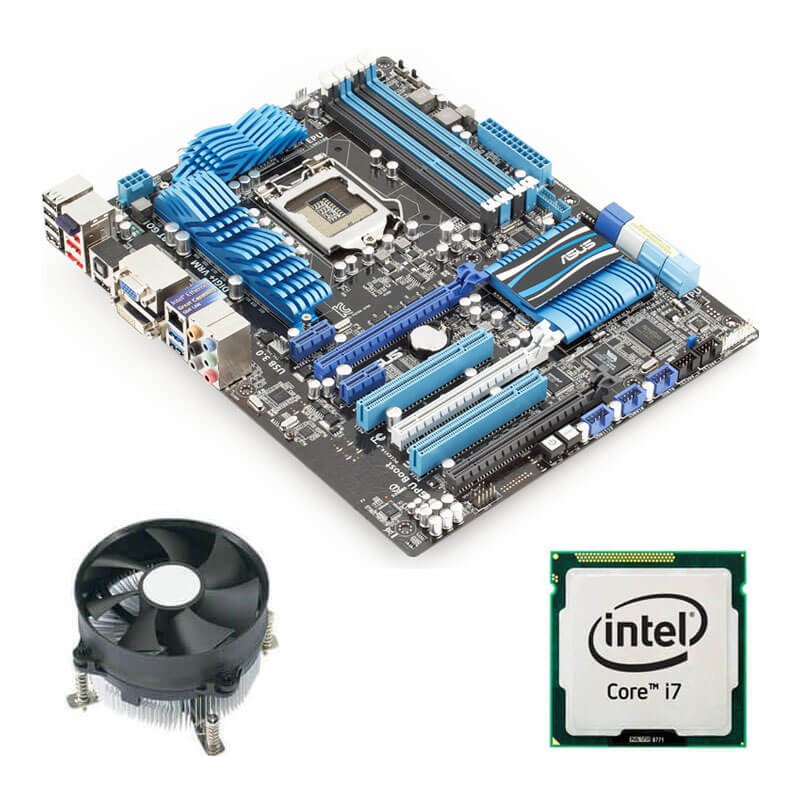 Kit Placa de Baza Asus P8Z68-V PRO, Intel Quad Core i7-2600K, Cooler