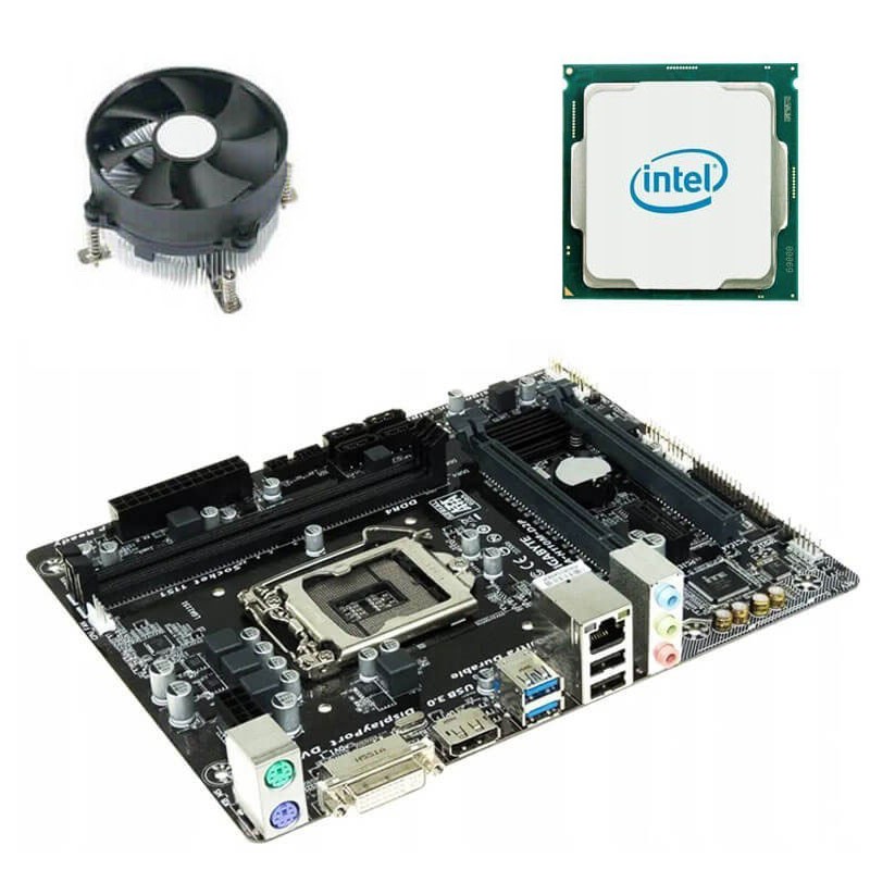 Kit Placa de Baza Gigabyte GA-H110M-D2P, Intel Quad Core i5-6400, Cooler