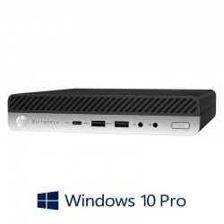 Mini PC HP EliteDesk 800 G3, Quad Core i5-7500, 8GB DDR4, 256GB SSD, Win 10 Pro