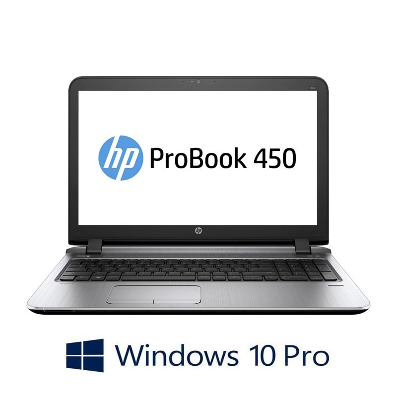 Laptopuri HP ProBook 450 G3, i5-6200U, 256GB SSD, 15.6 inci Full HD, Win 10 Pro Laptopuri HP ProBook 450 G3, i5-6200U, 256GB SSD, 15.6 inci Full HD, Win 10 Pro