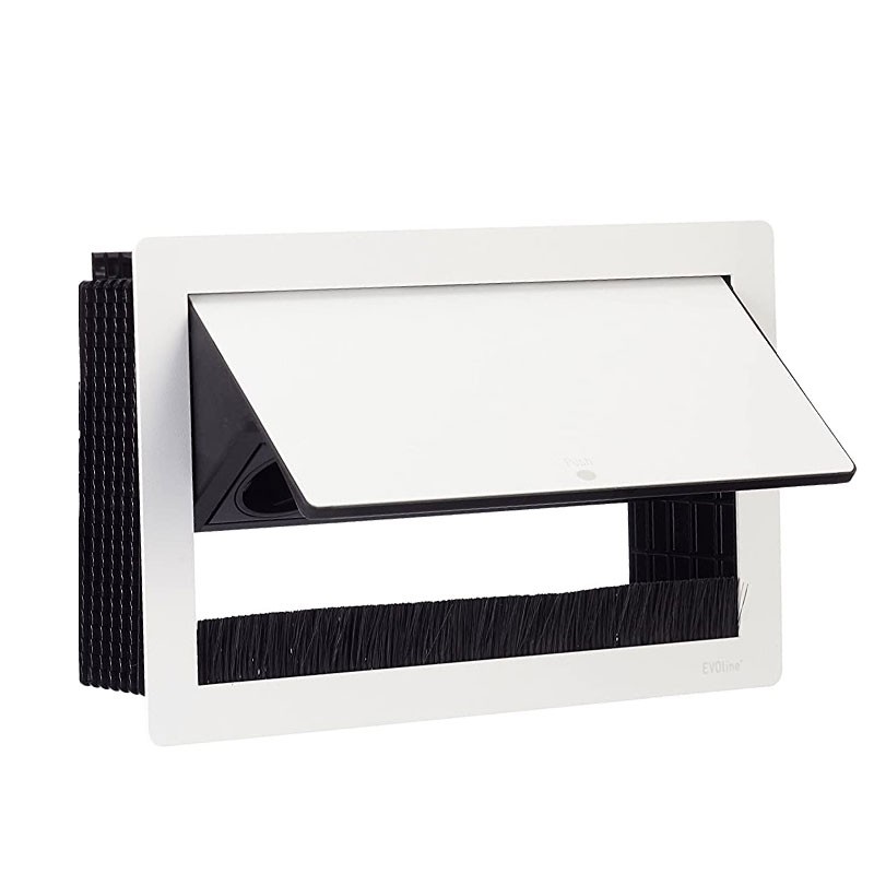 Priza Blat Incastrabila EVOline Flip Top Push, 3 x Schuko Priza Blat Incastrabila EVOline Flip Top Push, 3 x Schuko