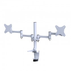 Suport 2 Monitoare 10"-27" NewStar D1330D, Alb, VESA 100x100/75x75