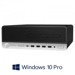 PC HP ProDesk 600 G3 SFF, Quad Core i5-7500, 8GB DDR4, 480GB SSD NOU, Win 10 Pro