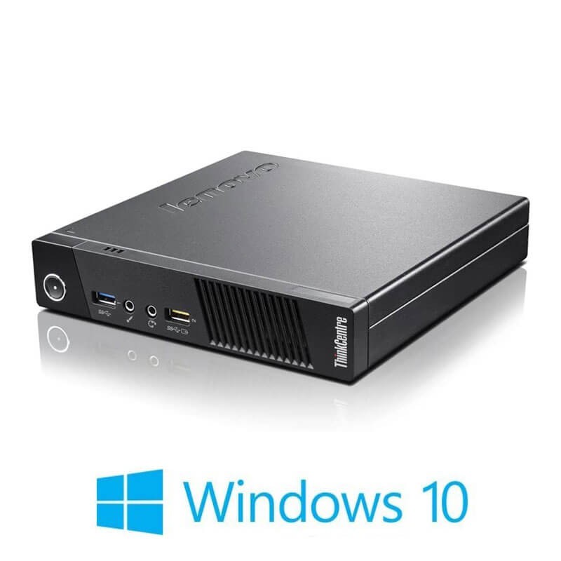 PC Lenovo ThinkCentre M73 Tiny Desktop, Intel Dual Core i3-4130T, Win 10 Home