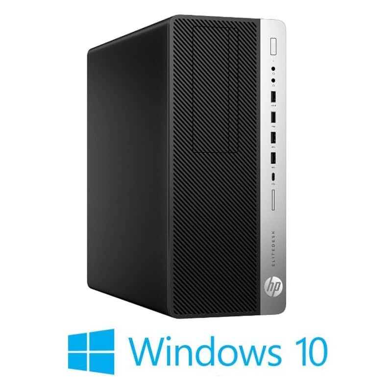 Calculatoare HP EliteDesk 800 G3 MT, Quad Core i5-7500, 256GB SSD, Win 10 Home