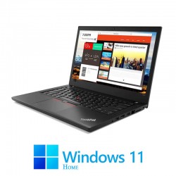 Laptop Lenovo T480, Quad Core i5-8350U, 16GB, SSD, Display NOU FHD, Win 11 Home