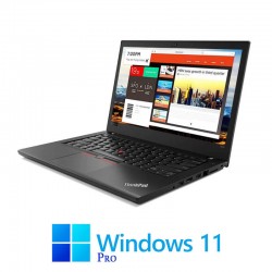 Laptop Lenovo T480, Quad Core i5-8350U, 16GB, SSD, Display NOU FHD, Win 11 Pro