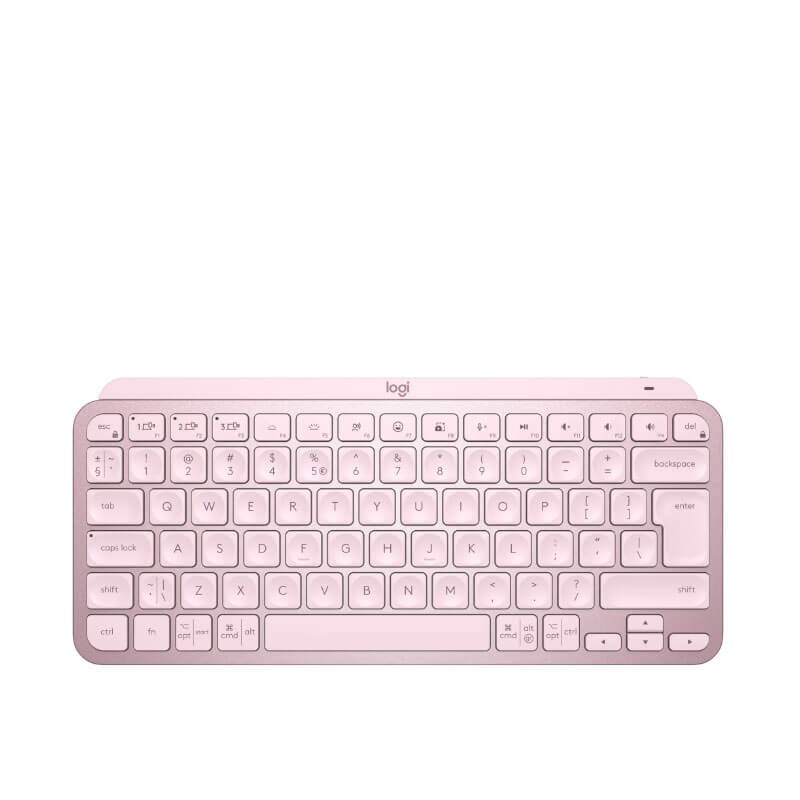 Tastatura Iluminata Bluetooth Logitech MX KEYS Mini Roz, Layout: QWERTY US
