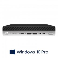 Mini PC HP EliteDesk 800 G3, Quad Core i5-6500T, 8GB, 256GB SSD, Win 10 Pro