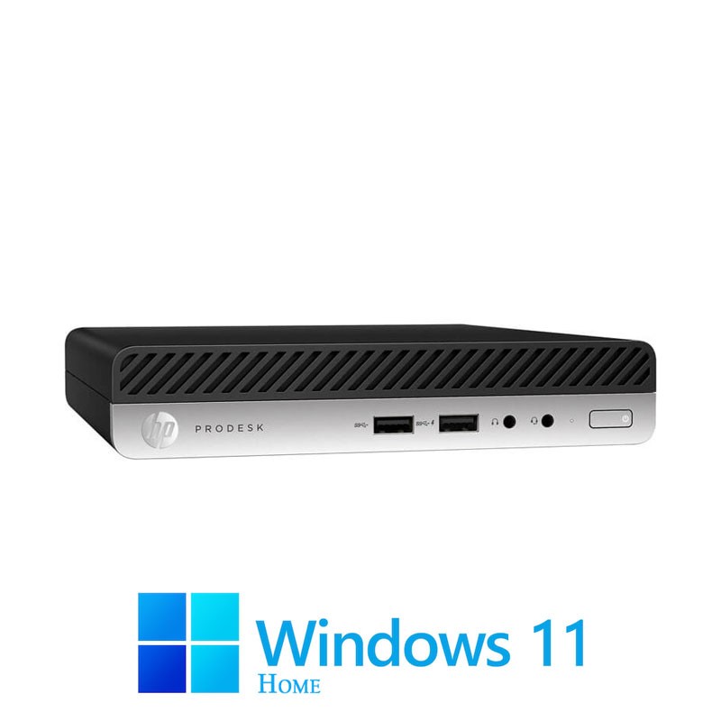 Mini PC HP ProDesk 400 G5, Hexa Core i5-9500T, 16GB DDR4, SSD, Win 11 Home Mini PC HP ProDesk 400 G5, Hexa Core i5-9500T, 16GB DDR4, SSD, Win 11 Home
