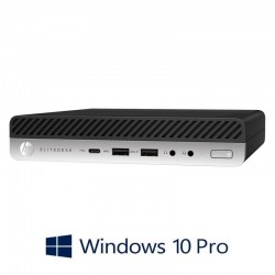 Mini PC HP EliteDesk 800 G3, Quad Core i5-7500T, 16GB DDR4, SSD, Win 10 Pro