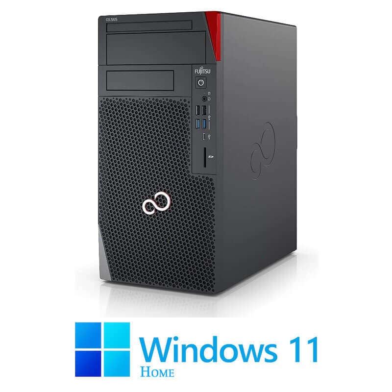 Workstation Fujitsu CELSIUS W5010, Hexa Core i5-10600, 512GB SSD, Win 11 Home Workstation Fujitsu CELSIUS W5010, Hexa Core i5-10600, 512GB SSD, Win 11 Home